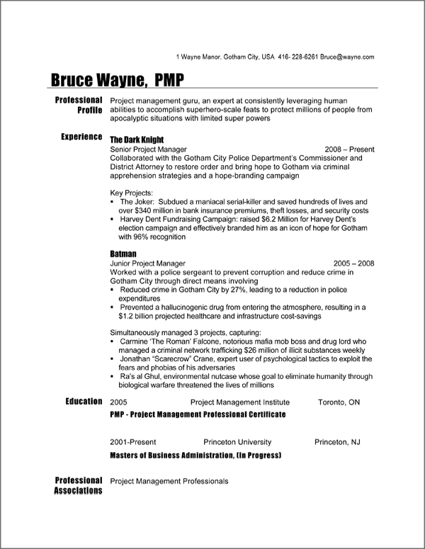 Program Manager Resume Format